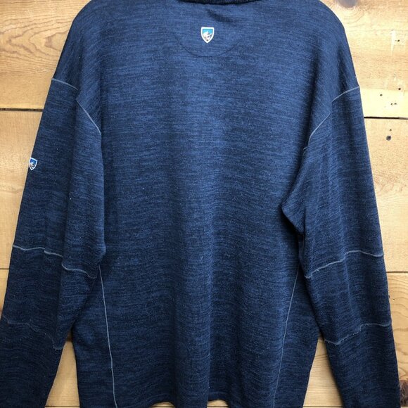 KUHL Ryzer 1/4 Zip Long Sleeve Pullover Mens Size 2XL Midnight Outdoors Hiking - Picture 7 of 10